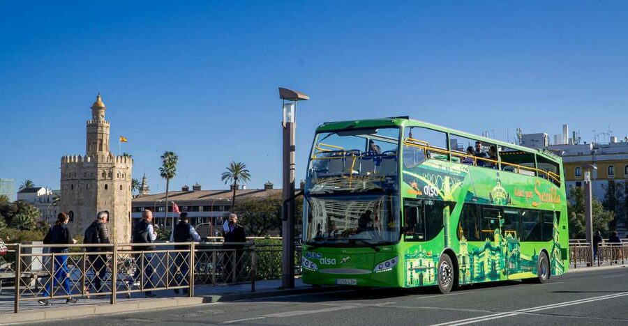 Combo: Hop on hop off + Flamenco Show & Walking tours - A $52 day in Sevilla: bus, two quarters, and flamenco