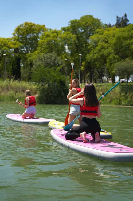 PaddleSurfTour or Rental+Premium Gear+QuickIntroCourse+Help - Group Size Notes: Motorboat Escort for 15+
