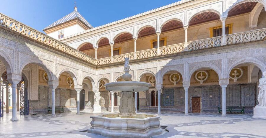 Seville: Casa de Pilatos Ground Floor Entry Ticket - Sculpture and Stone Details: Pallas Pacifera’s War Ornaments