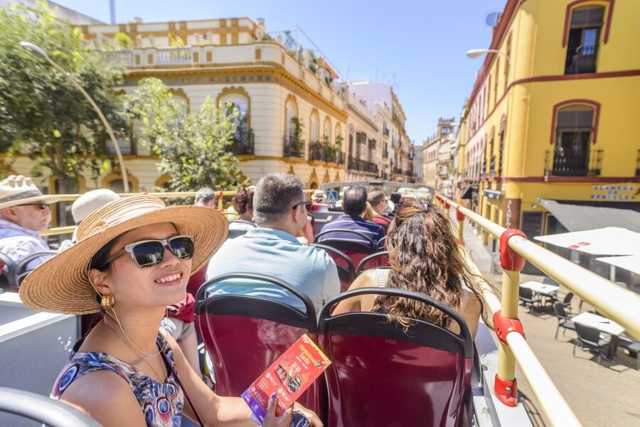 Seville: City Sightseeing Hop-On Hop-Off Bus Tour - Santa Cruz and Plaza de España: the walking tours that turn the bus into real understanding