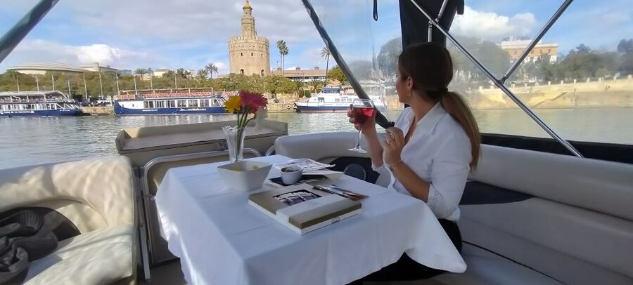 Seville: Exclusive River Boat Tour with Tapas - La Cartuja Island and Expo 92: the newest Seville first