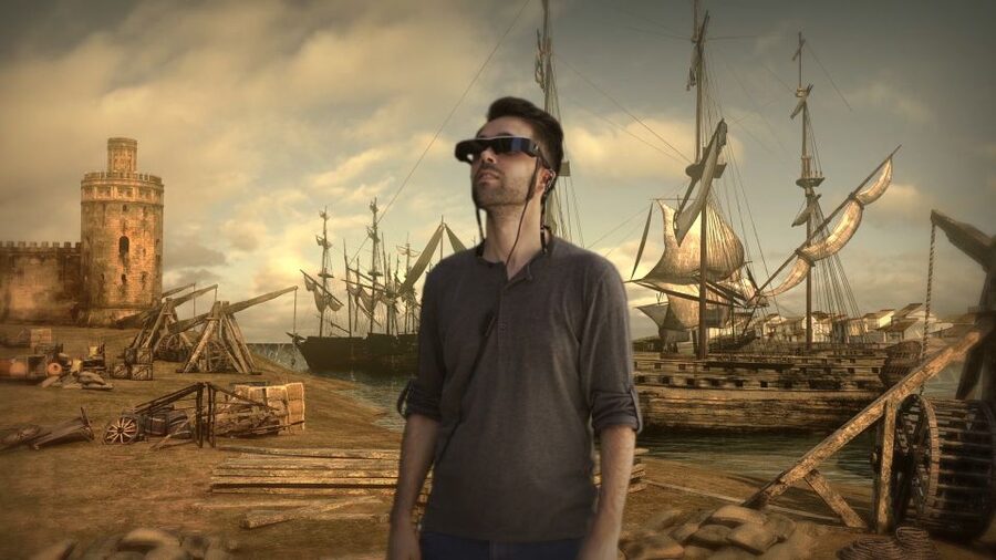 Seville: Guided City Walking Tour with 3D contents - How the Smartglasses VR Works While You Walk