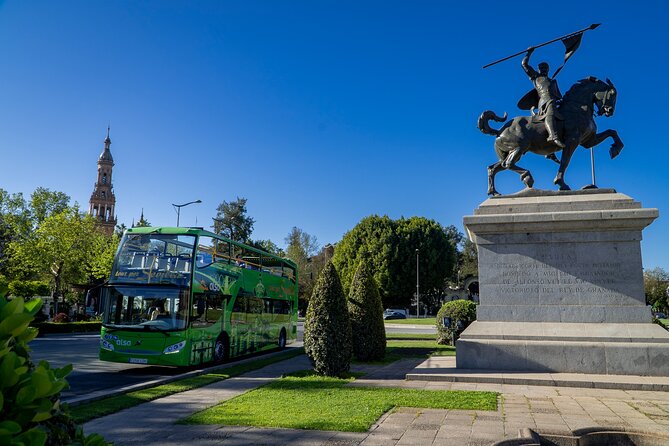 Seville Hop-On Hop-Off Bus Tour for 48 hours - María Luisa Park Stops: Aquarium, Plaza de España Area, and Quick Breaks