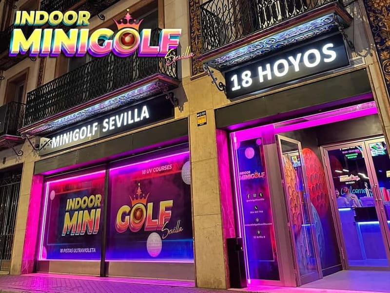 Seville: Indoor UV 18 hole Minigolf Experience - Quick hits