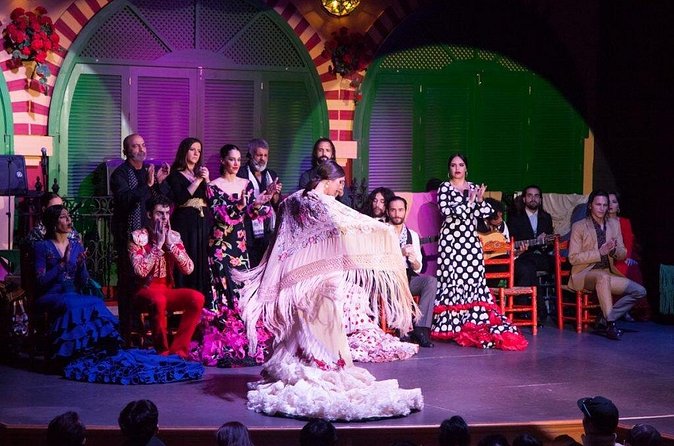 Seville Night Tour with Tablao Flamenco Show - Food and drinks: one drink, tapas + wine, or a 3-course dinner