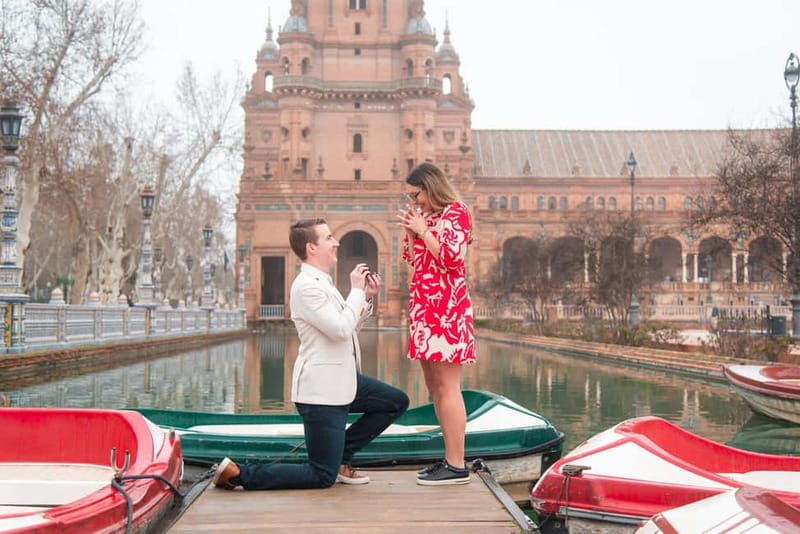Seville: Photo session for a special moment. - From Plaza de España to a Proposal Moment You Can Relive