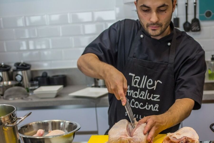 Seville: Spanish Cooking Class with Dinner - Dessert and drinks: lemon sorbet with Cava, plus sangria during the class
